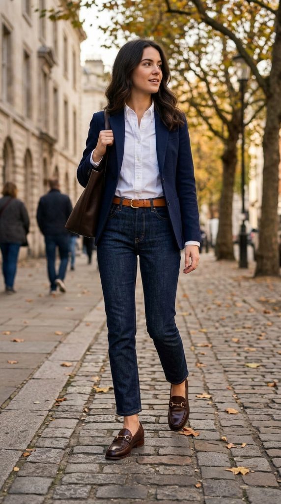 Loafers and Tailored Denim