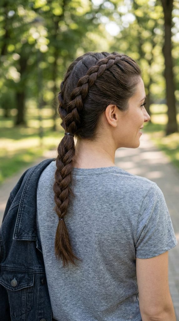 Low Braided Ponytail
