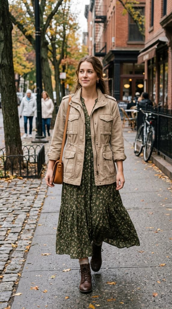 Maxi Dress and Utility Jacket
