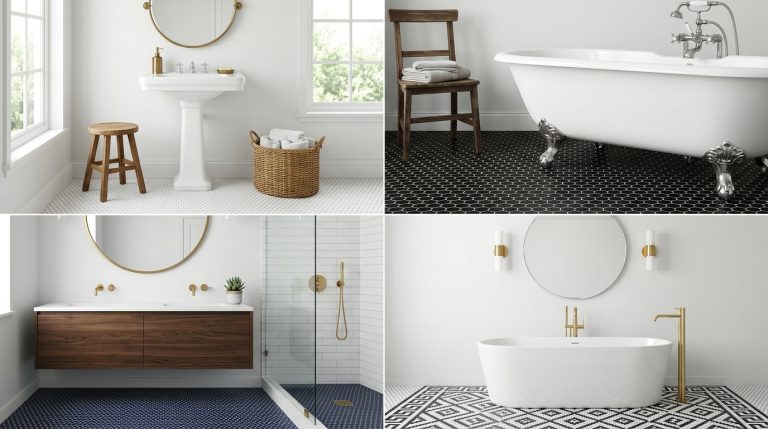 Penny Tile Floor Pattern Ideas