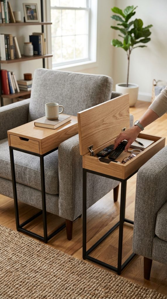 Side Table with Hidden Storage