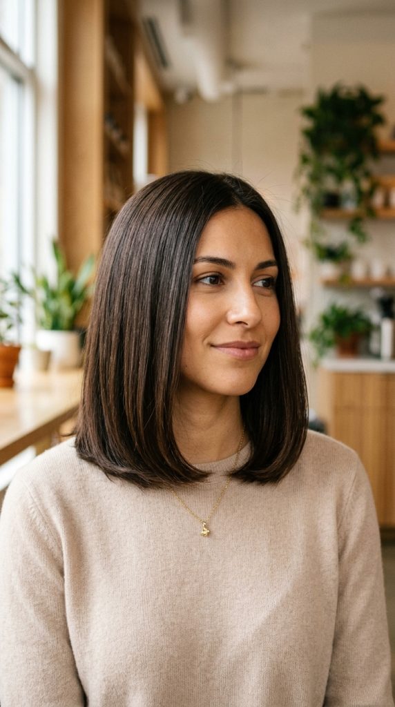 Sleek Shoulder-Length Cut