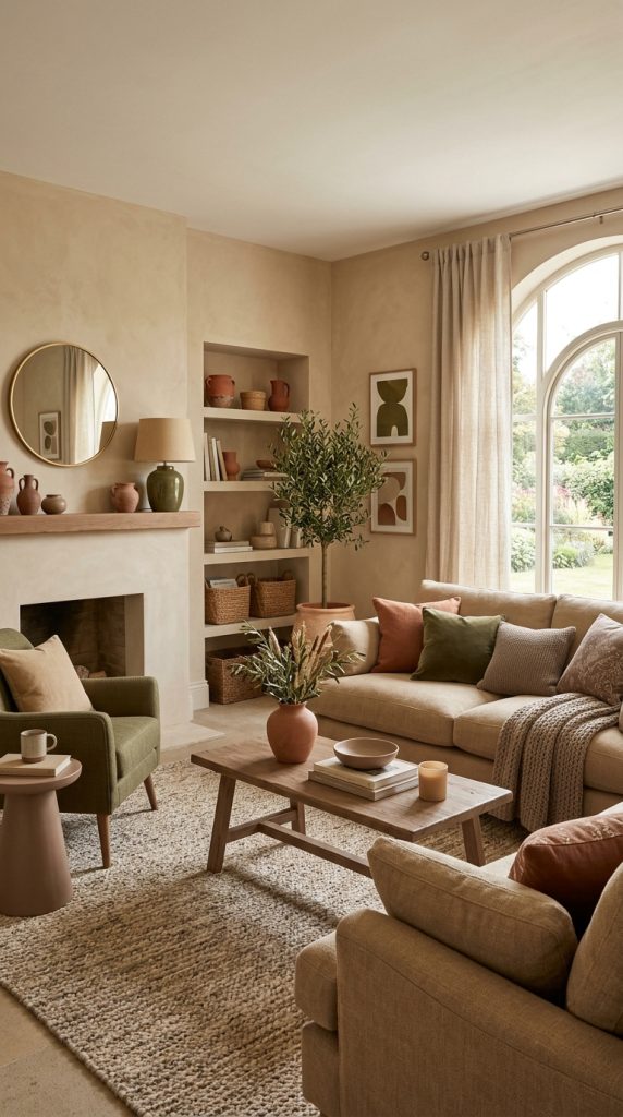 Stick to a Soft Earth-Tone Palette