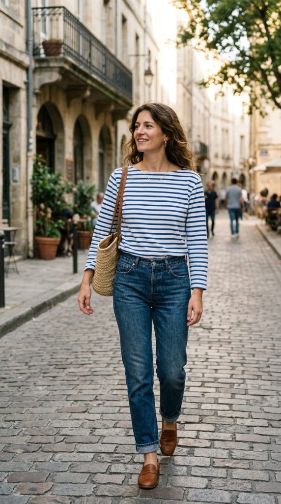 Striped Breton Top and Jeans