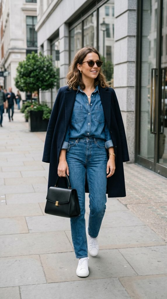 Structured Handbag and Classic Jeans