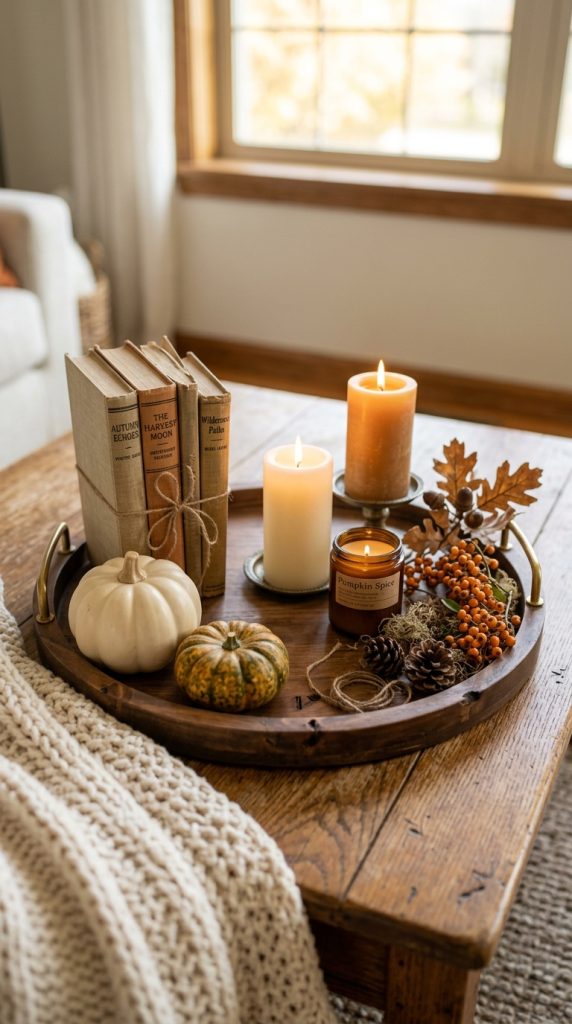 Style a Seasonal Coffee Table Tray