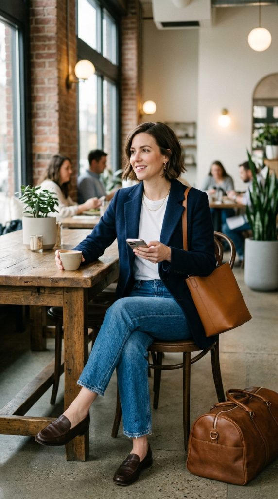 Tailored Blazer and Classic Denim