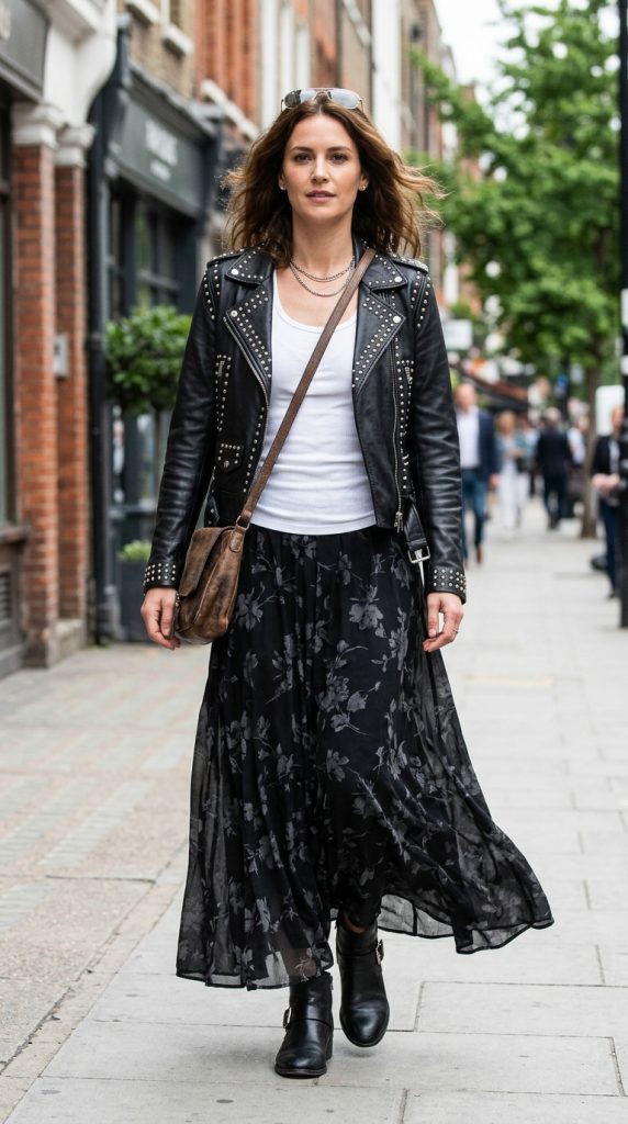 Tank Top and Studded Jacket