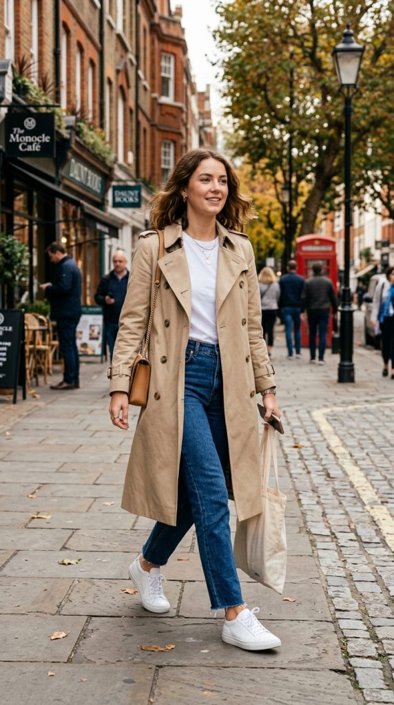 Trench Coat and Denim