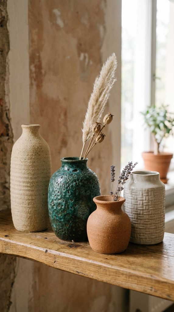 Use Textured Ceramic Vases