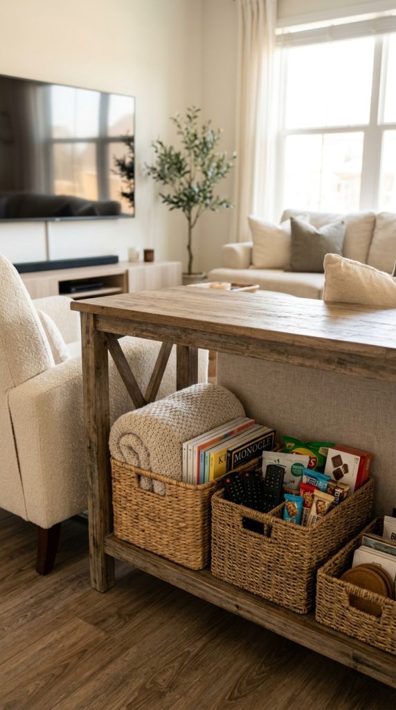 Use Woven Baskets for Organization