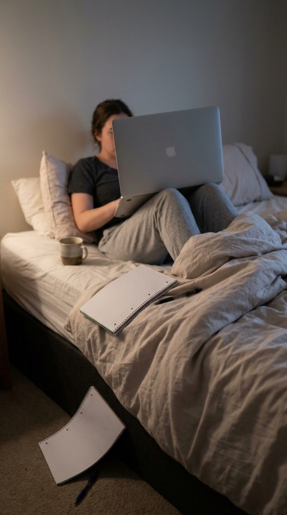 Use an Adjustable Bed Desk