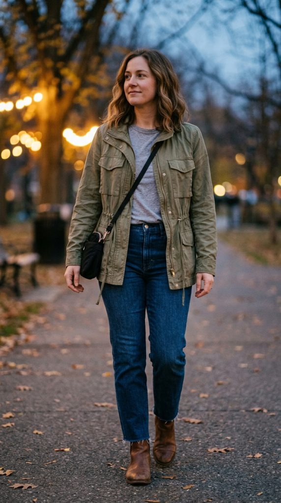 Utility Jacket and Basic Tee