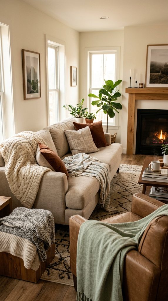 Add Cozy Throw Blankets