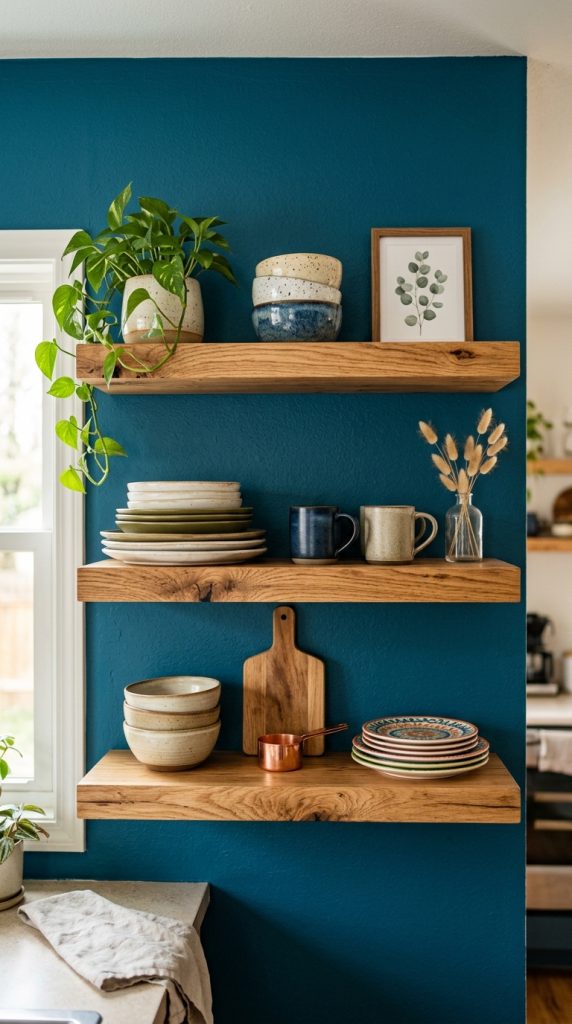 Add Open Wooden Shelving