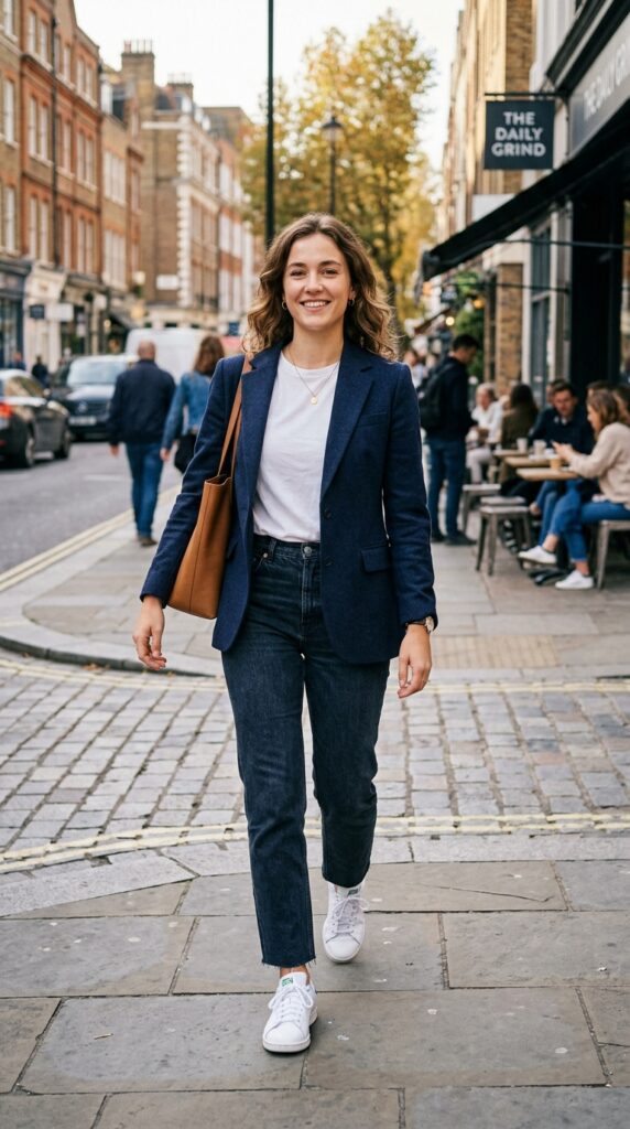 Blazer Over a Basic Tee