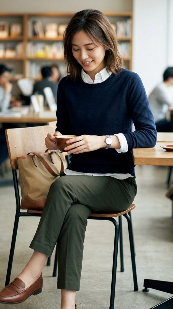 Button-Down Shirt Under a Sweater
