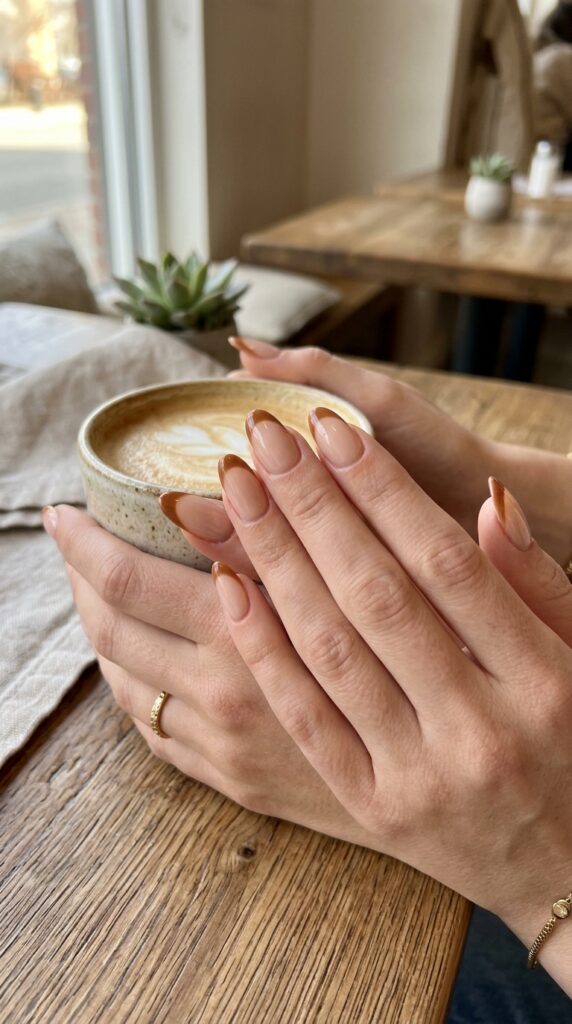 Caramel French Tips