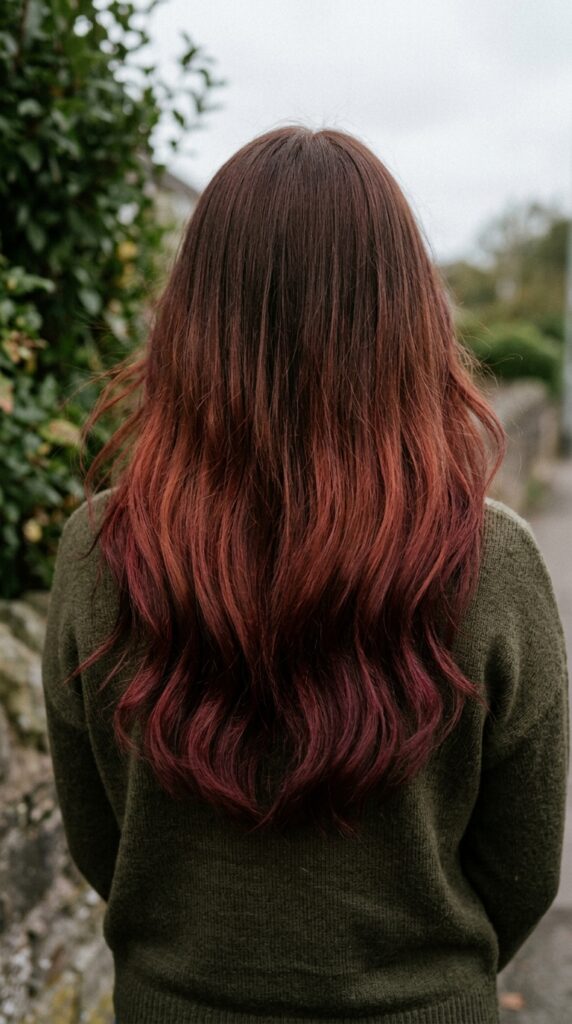 Chocolate Cherry Balayage