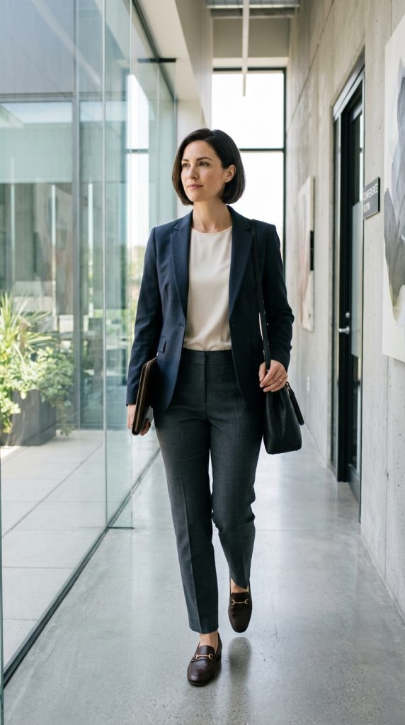 Classic Blazer with Tailored Trousers