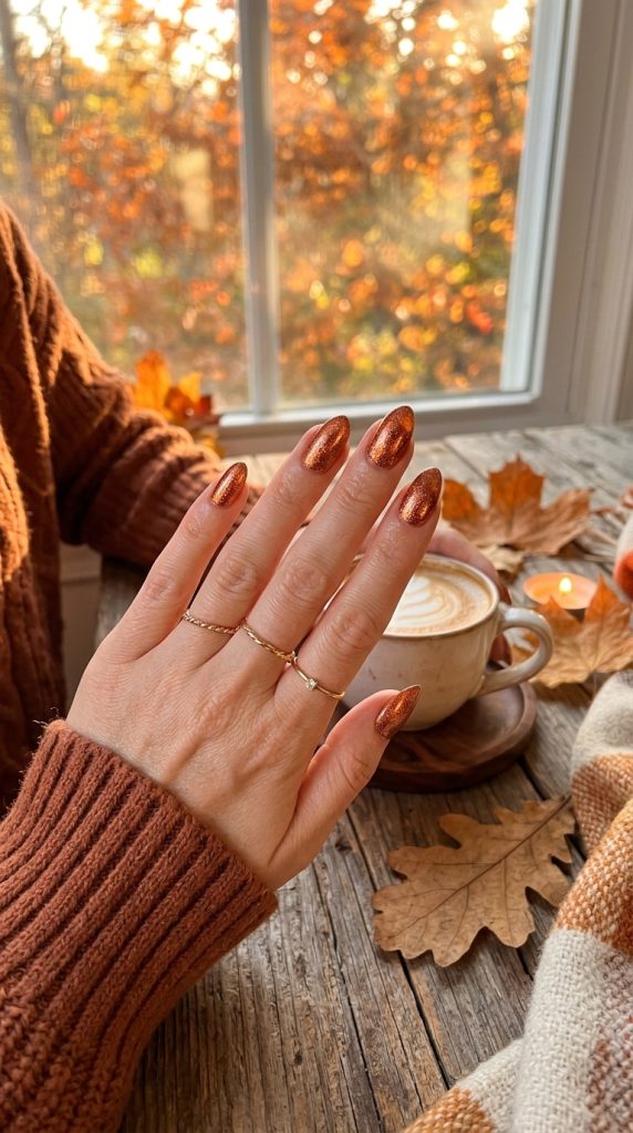 Copper Metallic Nails