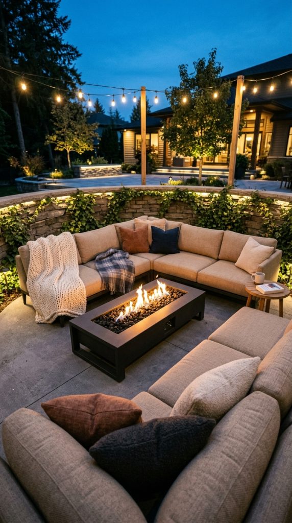 Cozy Fireplace Conversation Pit