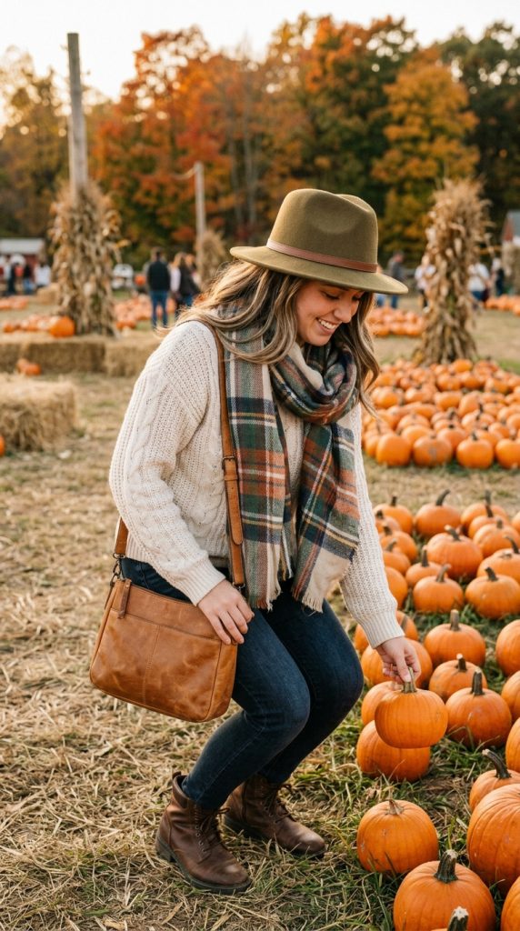 Cozy Scarf with a Classic Fall Outfit