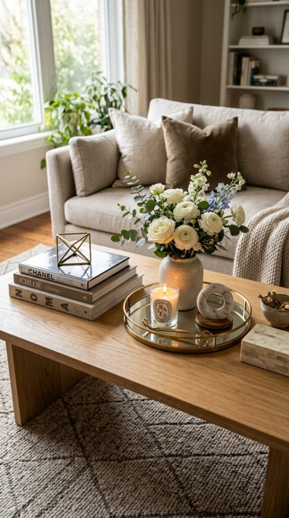 Create a Functional Coffee Table Display