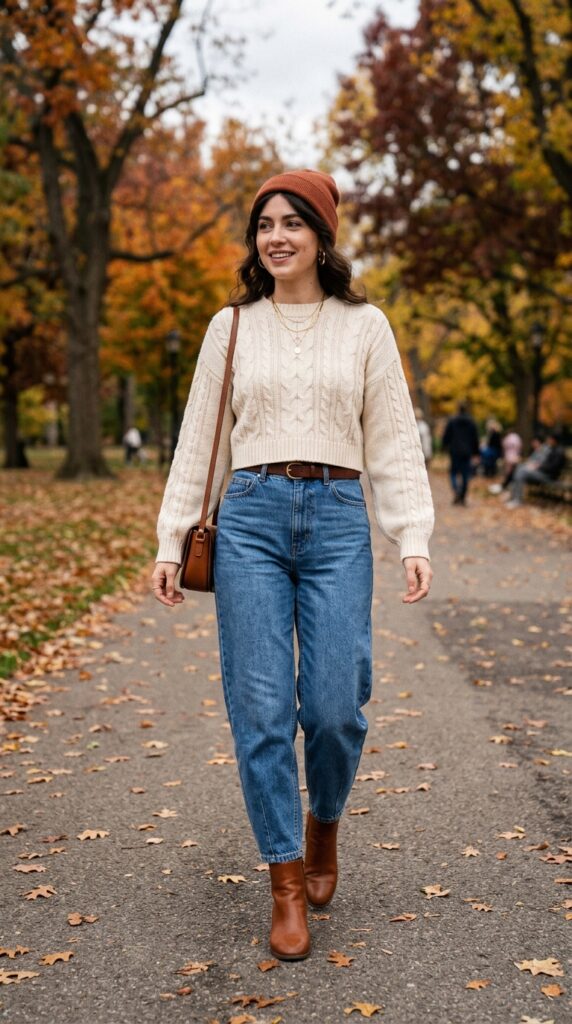 Cropped Knit Sweater
