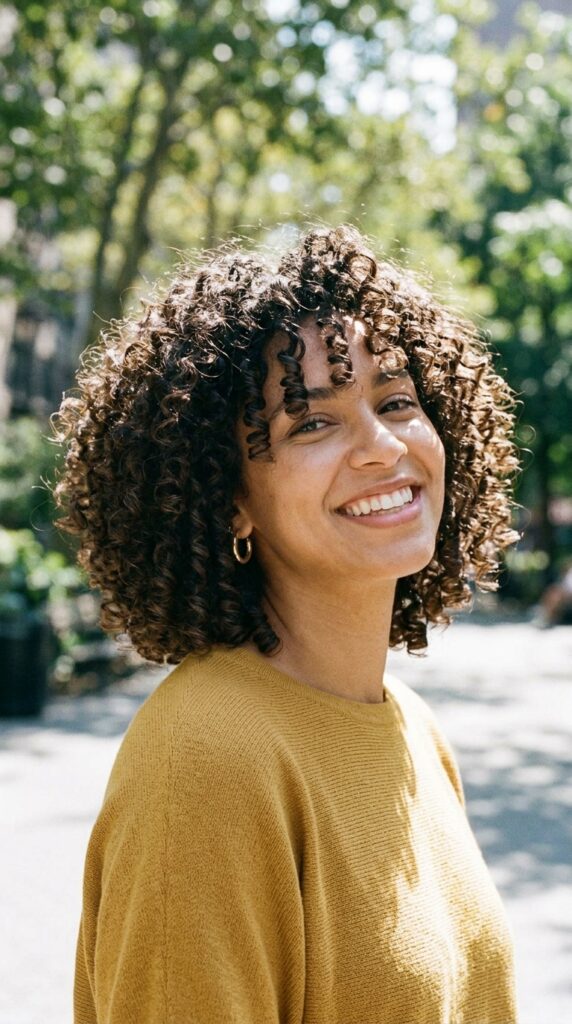 Curly Lip-Length Bob