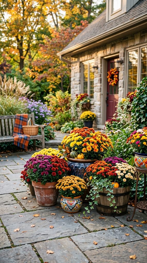 Decorate with Potted Mums
