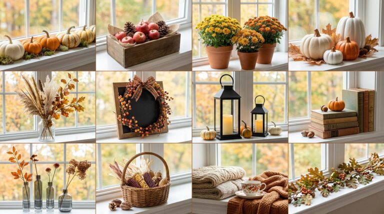 Fall Window Ledge Decor Ideas