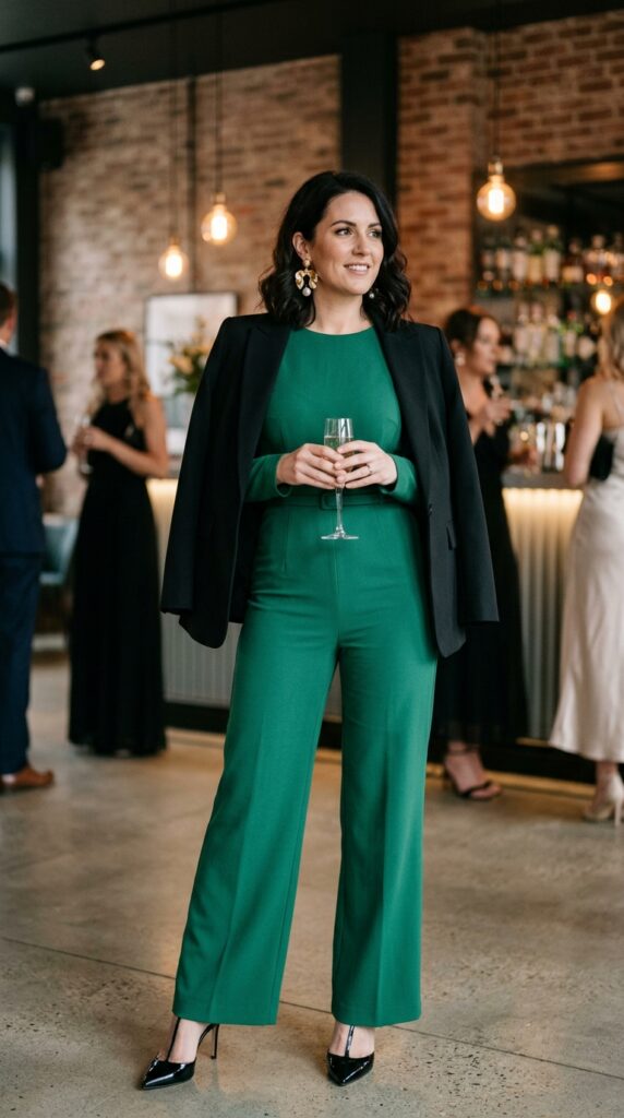  Faux Leather Pants with a Blouse