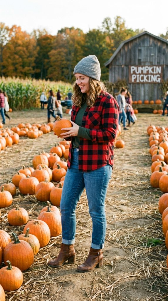 Flannel Shirt with Blue Jeans