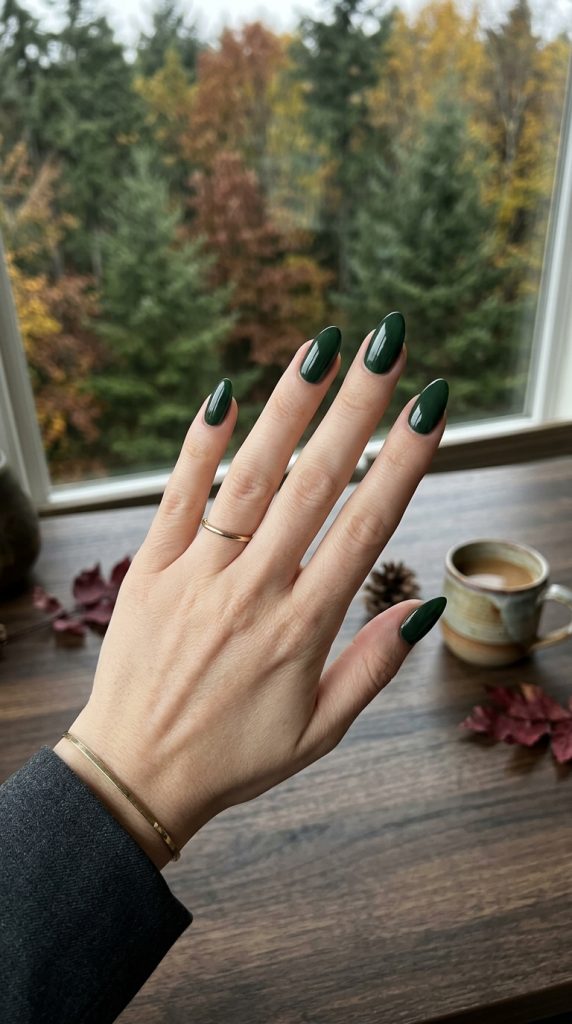 Forest Green French Tips