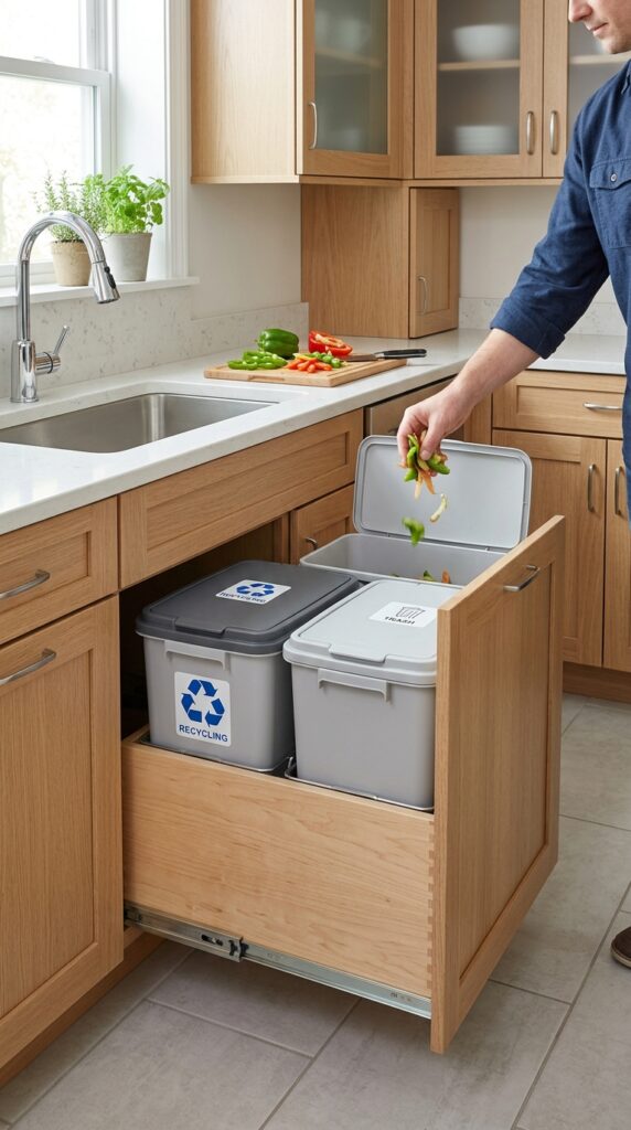 Hidden Trash Pull-Out