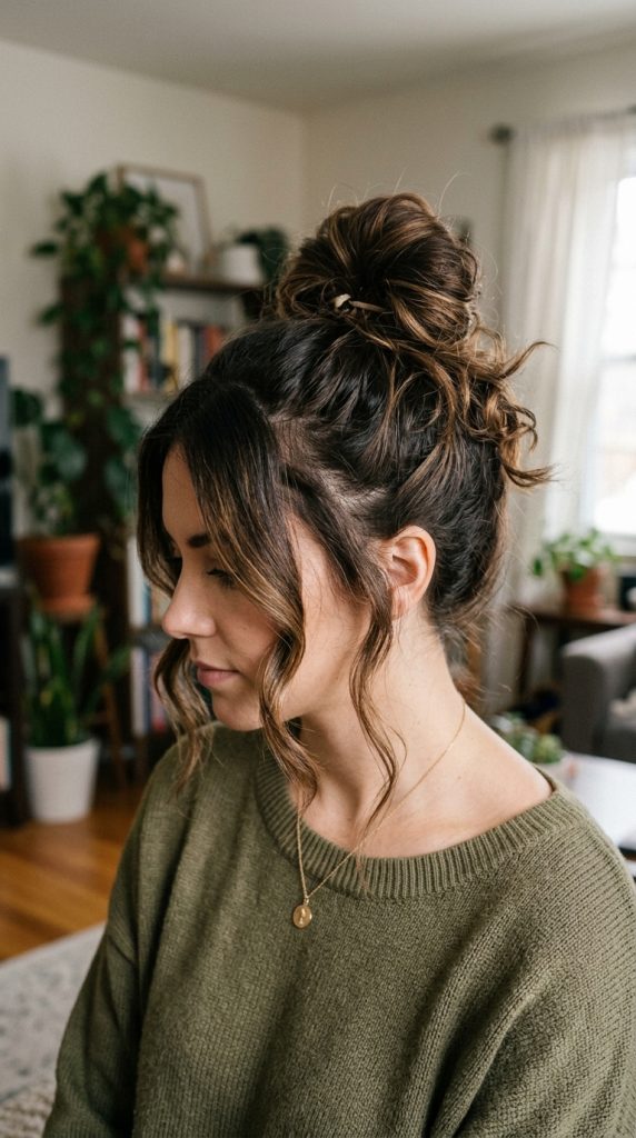 High Messy Bun