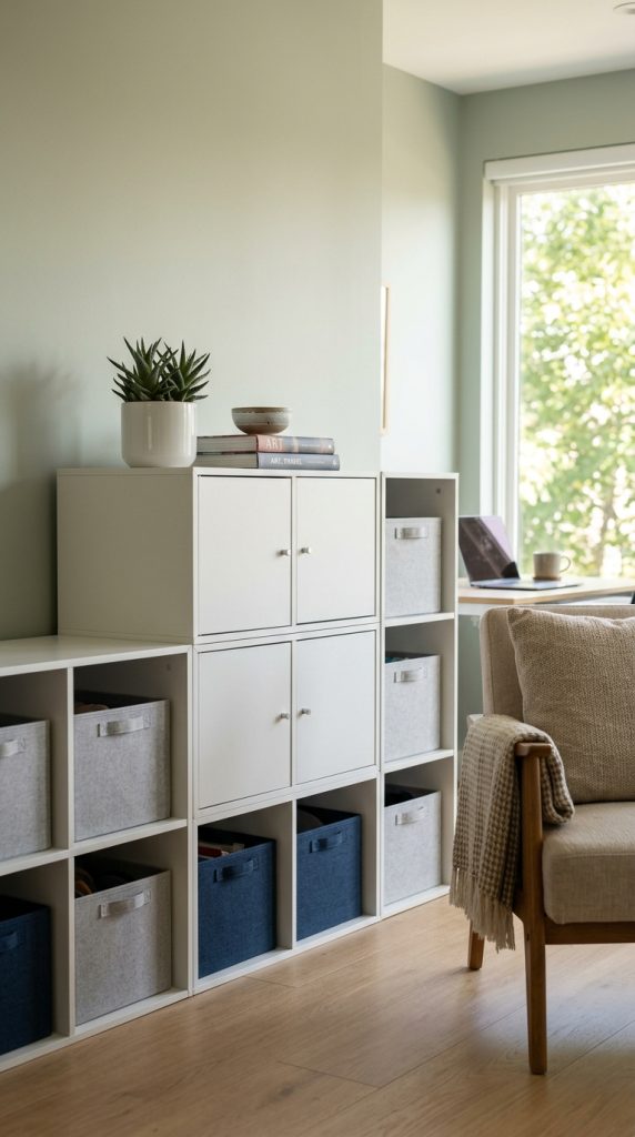 Incorporate Closed Storage Cabinets