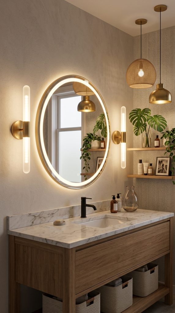 Install a Stylish Mirror Light