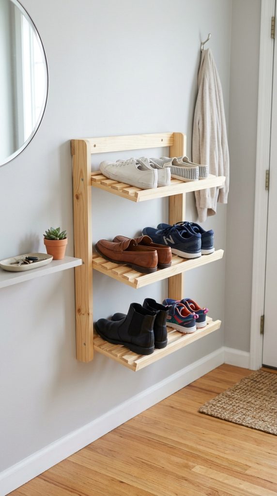 Install a Wall-Mounted Shoe Rack