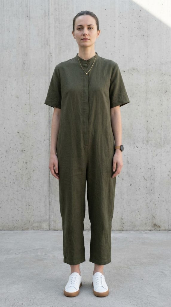Jumpsuit with Minimal Accessories