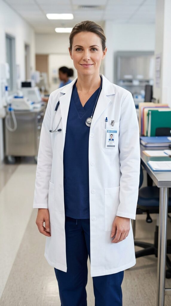 Lab Coat Over Scrubs