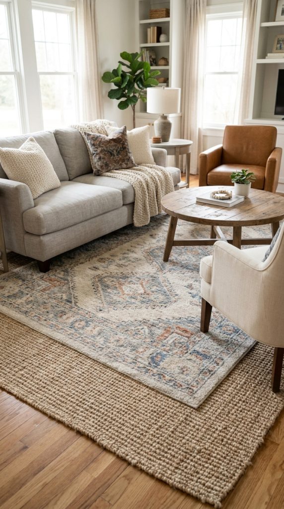 Layered Area Rugs