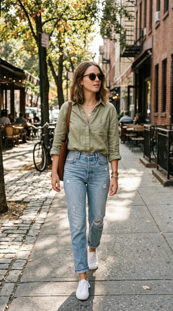 Linen Shirt and Jeans