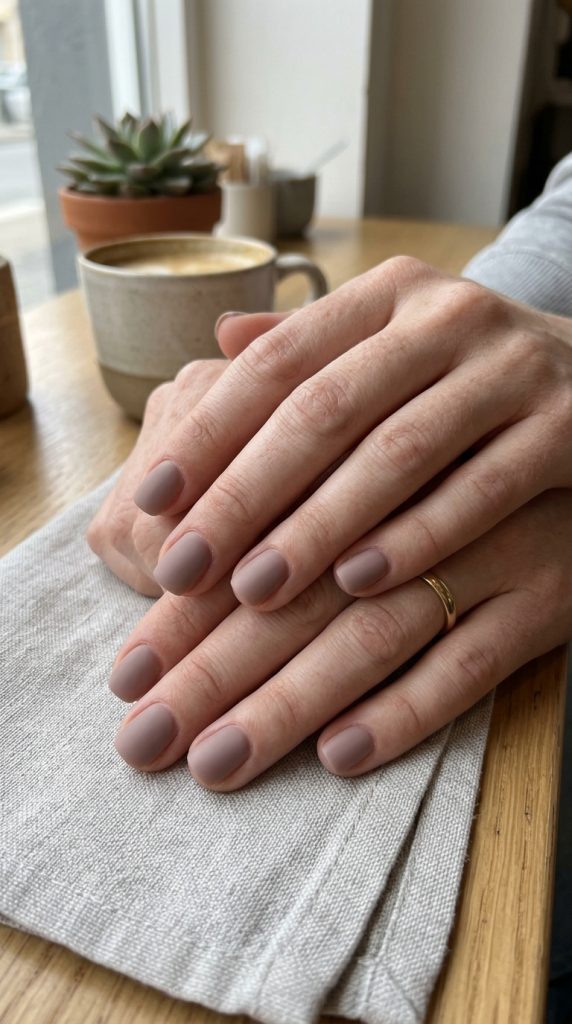 Matte Neutral Nails