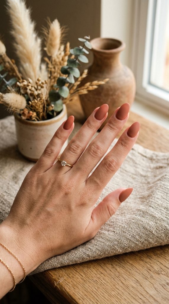  Matte Terracotta Manicure