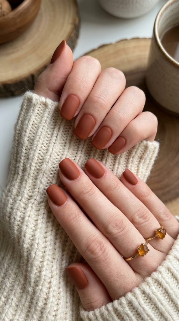 Matte Terracotta Nails