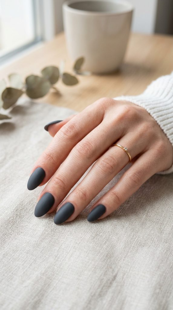 Matte White Nails