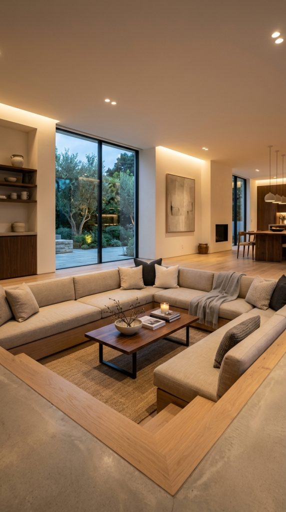 Modern Minimalist Conversation Pit