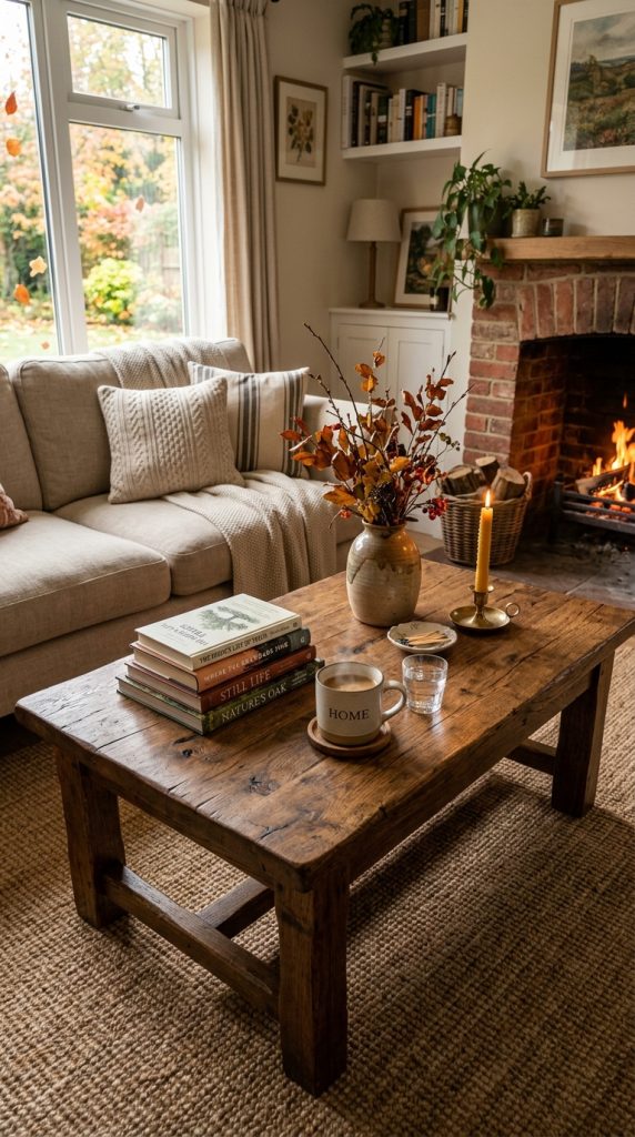 Natural Wood Coffee Table